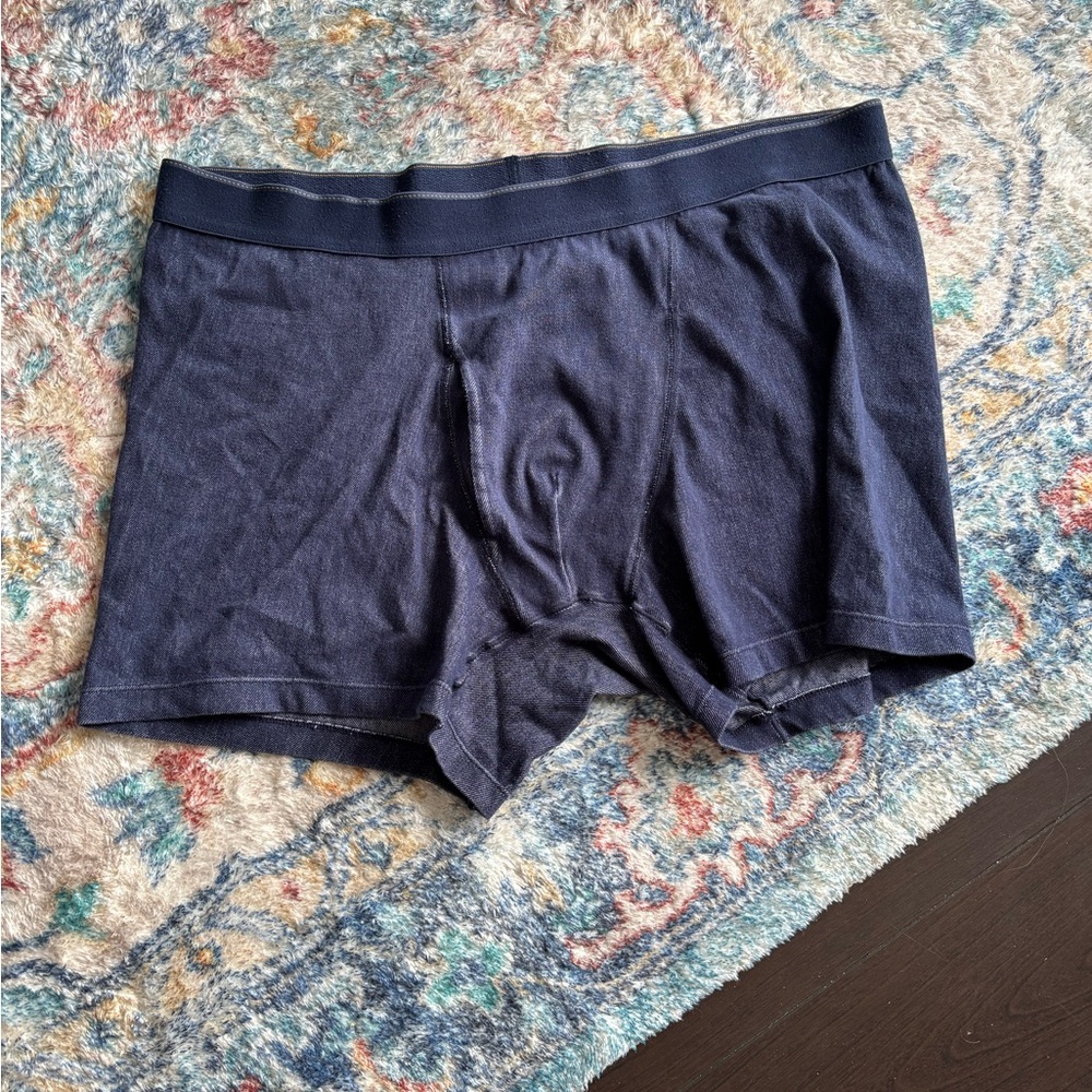 Uniqlo Knit Men's Navy Boxer Briefs